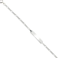 Armband für Kinder, Figaroarmband schlicht, aus 925 Silber, 14-16cm