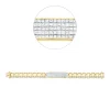 Armband 750 Gelbgold 120 Diamanten Prinzess-Schliff 3,51ct F-VSI B:9,7mm L:17,8cm