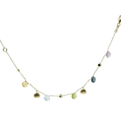 Armband 585 Gelbgold Tropfen Amethyst Blautopas londonblue Peridot Citrin 21cm