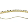 Armband 750 Gold gelb/weiß 72 Diamanten Prinzess-Schliff 2,93ct TW-VSI L:17,8cm