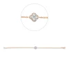 Armband Kleeblatt Blume aus 750 Rotgold 29 Diamanten 0,35ct W-SI L:17cm