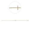 Armband Kreuz aus 750 Gold Gelbgold 23 Brillanten 0,09ct TW-SI L:18cm
