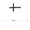 Armband Kreuz aus 750 Weißgold 18 Brillanten 0,31ct schwarz B:23,5mm L:17,8cm