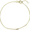Armband mit 3 Diamanten Brillanten 0,04 Ct 585 Gold Gelbgold 18cm