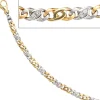 Armband mit 16 Diamanten 0.32Ct W/SI Brillanten 585 Gelbgold & Weißgold 18,5cm