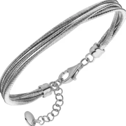 Armband 3-reihig aus 925 Silber mattiert 17-20cm Silberarmband Armkette