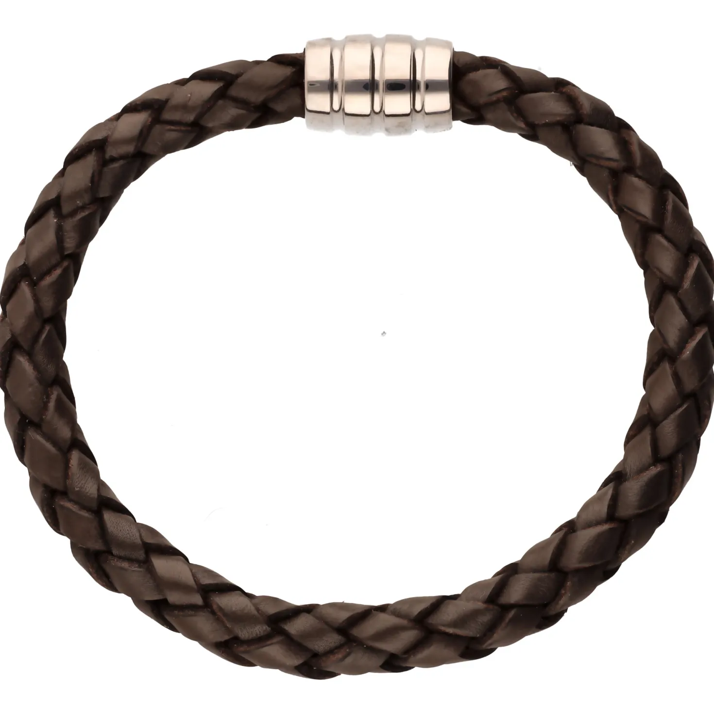Armband Rinderleder braun Armschmuck aus 925 Silber rhodiniert 22cm