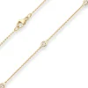 Armband Rund-Ankerkette mit Zirkonia Goldarmband aus 375 Gold Gelbgold 19cm