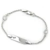 Armband Schildband Armschmuck, 925 Silber rhodiniert, 15cm, Kinder