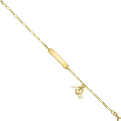Armband Schildband Identband 925 Silber vergoldet Glaube Liebe Hoffnung 16cm