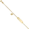 Armband Schildband mit Herz 585 Gold Gelbgold Kinder Armschmuck 14cm