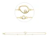 Armband Tropfen aus 750 Gelbgold 3 Brillanten 0,36ct TW-SI 1 Brillant 0,03ct TW-SI