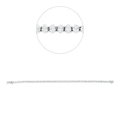 Armband 750 Weißgold 60 Diamanten Oval-Schliff 4,29ct F-VSI/SI B:3,4mm L:17,8cm