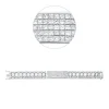 Armband 750 Weißgold 80 Diamanten Prinzess-Schliff 5,92ct F-VSI B:13,7mm L:17,8cm