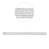 Armband 750 Weißgold 120 Diamanten Prinzess-Schliff 3,38ct F-VSI B:9,7mm L:17,8cm