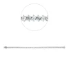 Armband 750 Weißgold 56 Diamanten Smaragd-Schliff 8,21ct F-VSI/SI B:4,6mm L:17,8cm