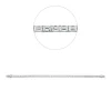 Armband 750 Weißgold 45 Diamanten Smaragd-Schliff 6,56ct TW-VSI/SI B:2,8mm L:17cm
