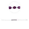 Armband 750 Weißgold 5 Rubine 2,27ct rot 6 Brillanten 0,2ct F-SI B:4,1mm L:17cm