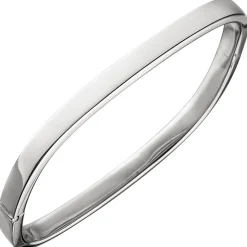 Armreif Armband aus 925 Silber flach eckig 58,9x54,7mm Armschmuck schlicht
