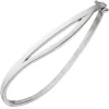 Armreif Armband aus 925 Silber rhodiniert oval Armschmuck für Damen