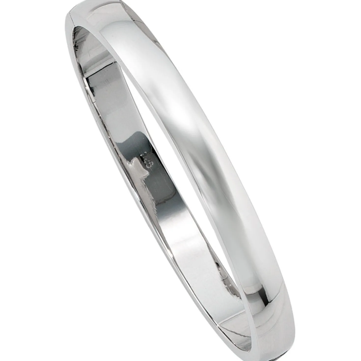 Armreif Armschmuck aus 925 Echt Silber Sterlingsilber rhodiniert, oval