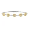 Armreif aus 950 Gold gelb 89 Diamanten 2,44ct TW-SI 50x60mm