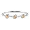 Armreif aus 950 Gold gelb 75 Diamanten 5,33ct TW-SI 48x63mm