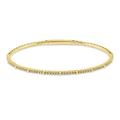 Armreif aus 750 Gold Gelbgold 50 Brillanten 0,15ct TW-PI 45x55mm