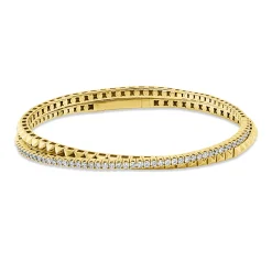 Armreif aus 750 Gold Gelbgold 50 Brillanten 0,7ct TW-PI 46x56mm
