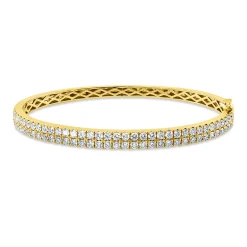 Armreif aus 750 Gold Gelbgold 72 Brillanten 2,26ct TW-SI 46x56mm