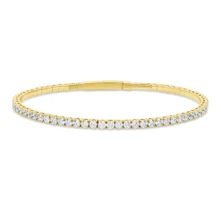 Armreif aus 750 Gold Gelbgold 64 Brillanten 2,93ct TW-SI 45x55mm