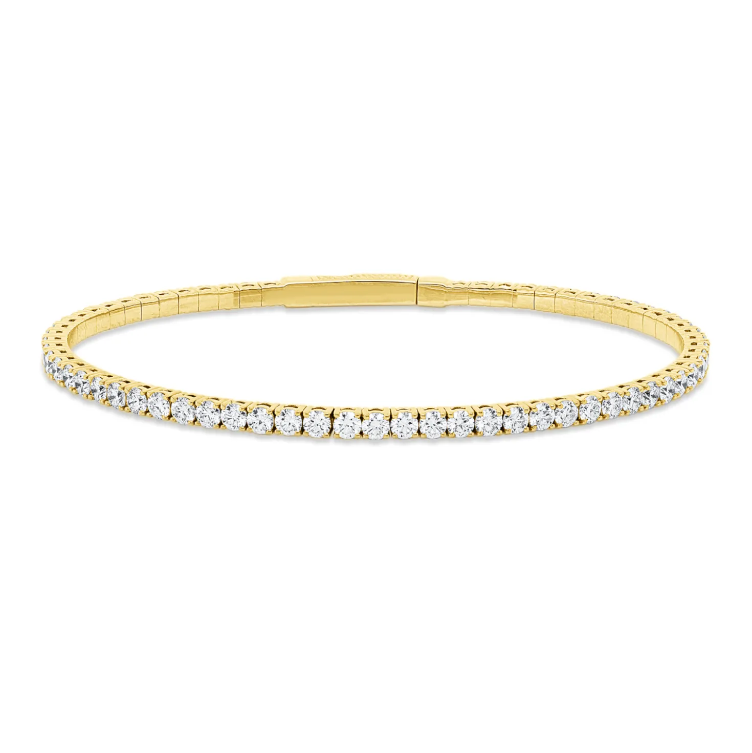 Armreif aus 750 Gold Gelbgold 64 Brillanten 2,93ct TW-SI 45x55mm