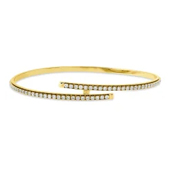 Armreif aus 750 Gold Gelbgold 105 Brillanten 1,48ct TW-SI 48x58mm