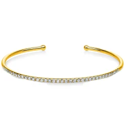 Armreif aus 750 Gold Gelbgold 36 Brillanten 0,65ct TW-SI 45x55mm