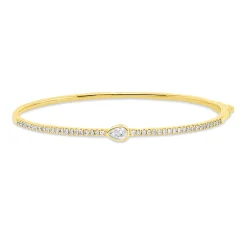 Armreif aus 750 Gold Gelbgold 43 Diamanten 0,65ct TW-SI