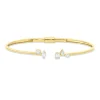 Armreif aus 750 Gold Gelbgold 5 Diamanten 0,6ct TW-SI 50x60mm