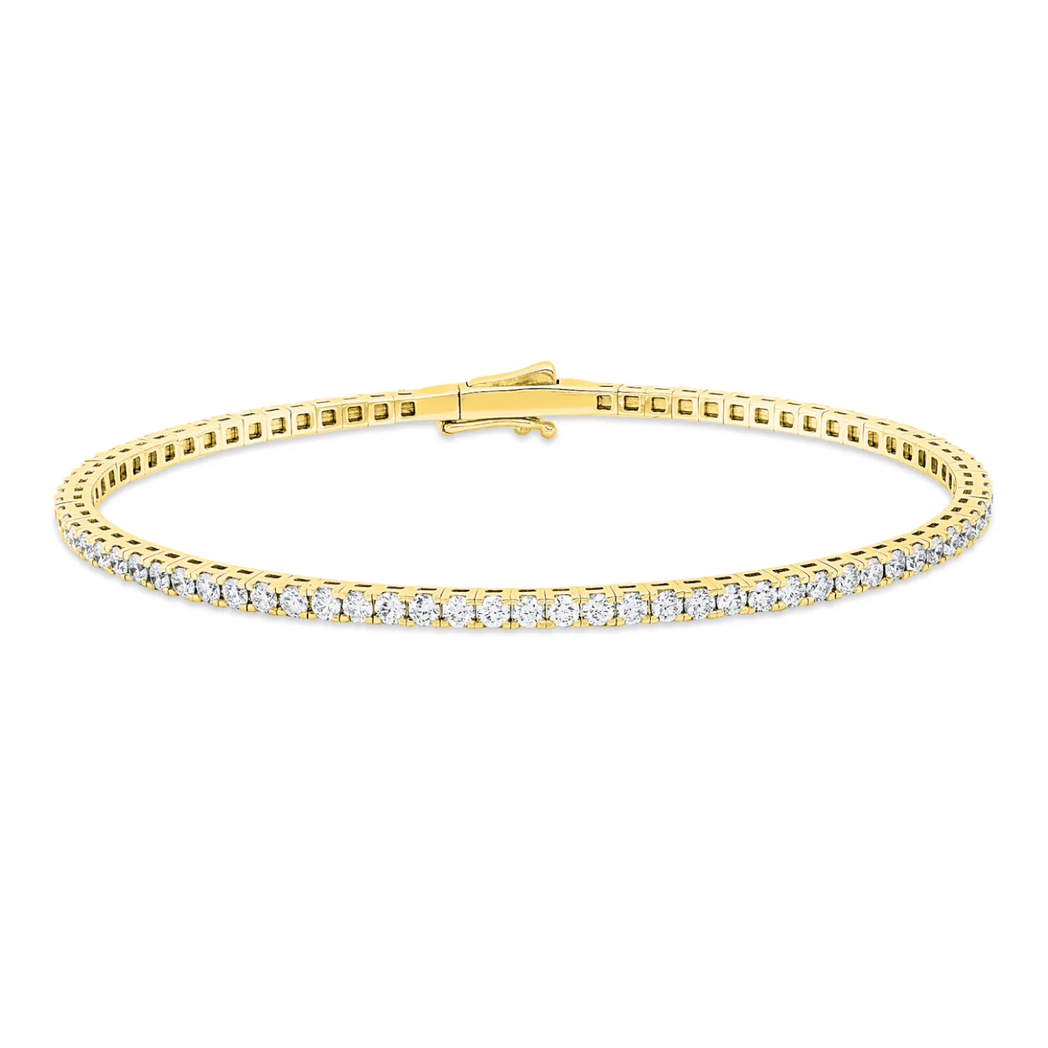 Armreif aus 750 Gold Gelbgold 78 Diamanten 2ct TW-SI 51,3x59,7mm