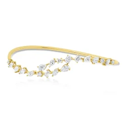 Armreif aus 750 Gold Gelbgold 14 Diamanten 1,71ct TW-SI 48x59mm