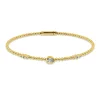 Armreif aus 750 Gold Gelbgold 7 Diamanten 0,24ct TW-SI 47x57mm Zarge