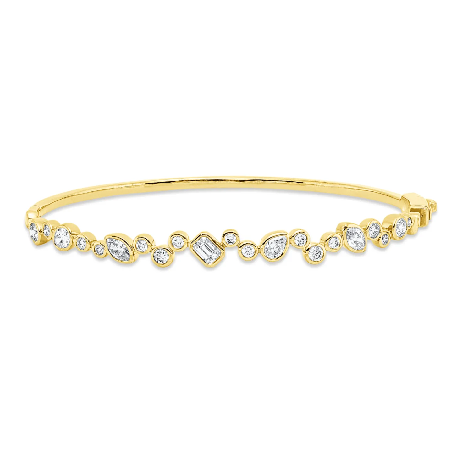 Armreif aus 750 Gold Gelbgold 22 Diamanten 1,51ct TW-SI Zarge