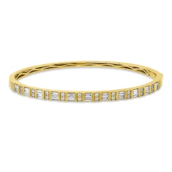 Armreif aus 750 Gold Gelbgold 46 Diamanten 1,22ct 47x57mm