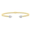 Armreif aus 585 Gold gelb/weiß 4 Diamanten 0,2ct TW-PI 46x57mm