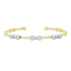 Armreif aus 585 Gold gelb/weiß 9 Diamanten 0,63ct TW-SI 58x48mm Zarge