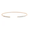 Armreif aus 585 Gold Rotgold 18 Diamanten 0,35ct 48x58mm