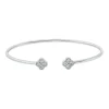 Armreif aus 750 Gold Weißgold 10 Brillanten 0,33ct TW-SI 46x56mm