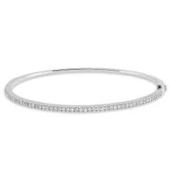 Armreif aus 750 Gold Weißgold 51 Brillanten 0,77ct TW-SI 52x60mm