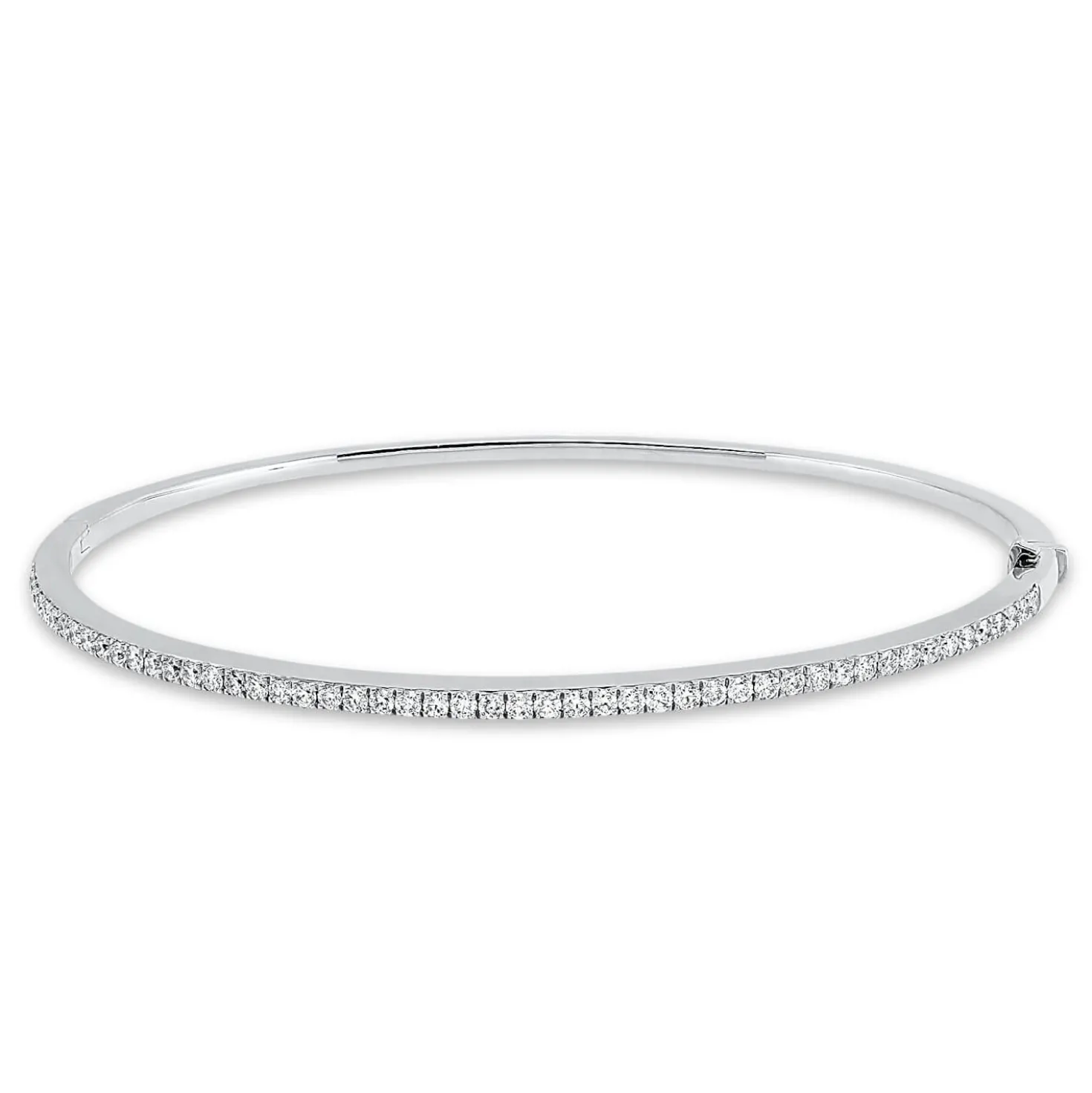 Armreif aus 750 Gold Weißgold 51 Brillanten 0,77ct TW-SI 52x60mm