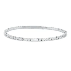 Armreif aus 750 Gold Weißgold 65 Brillanten 2,95ct TW-SI 46x56mm