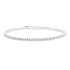 Armreif aus 750 Gold Weißgold 41 Brillanten 0,9ct W-SI 48x58mm