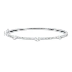 Armreif aus 750 Gold Weißgold 39 Diamanten 1,42ct F-SI 50x60mm